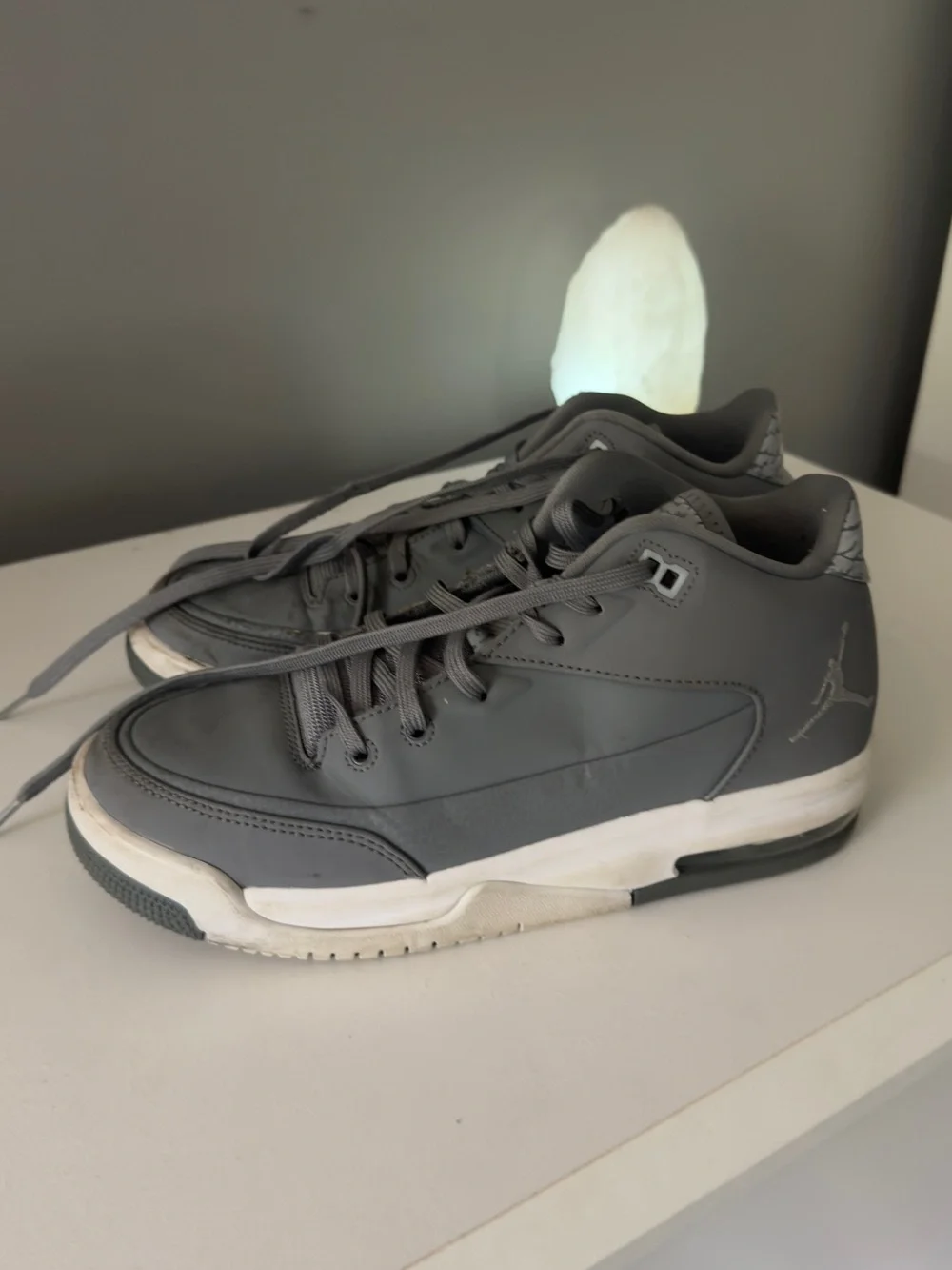 Jordan Men’s Gray and White Low-Top Sneakers